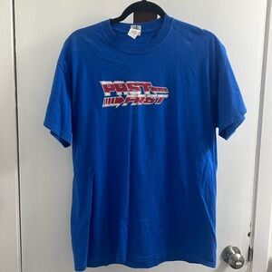 Past fast blue Gildan t-shirt size large